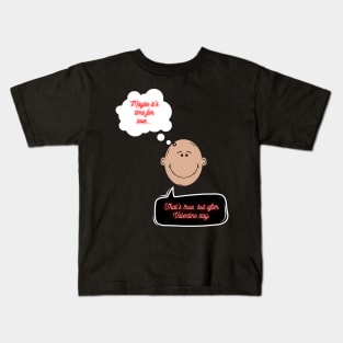 Humorous Valentines: The Face Logo with Speech Bubbles Kids T-Shirt